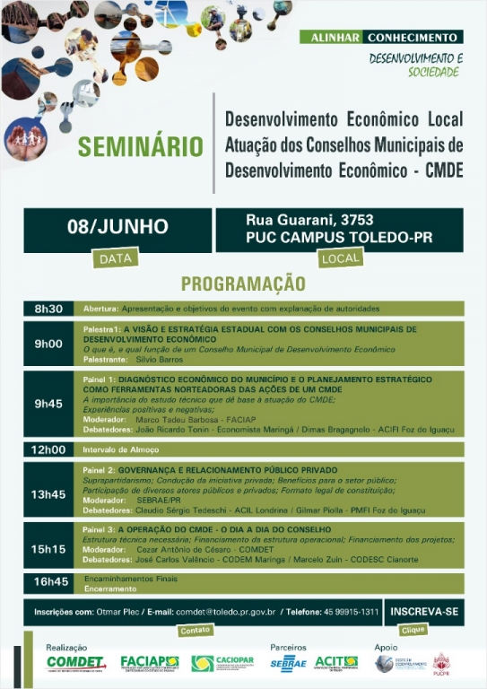 SEMINÁRIO DE DESENVOLVIMENTO ECONÔMICO LOCAL