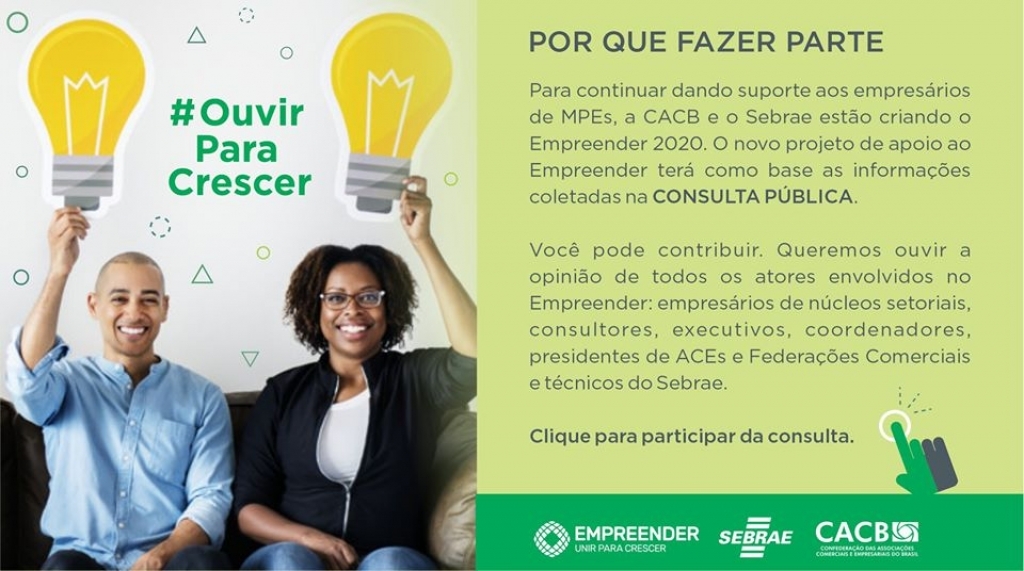 Consulta pública avalia o Programa Empreender