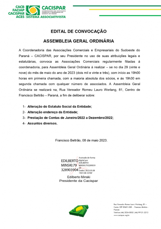 Assembleia Geral Ordinária