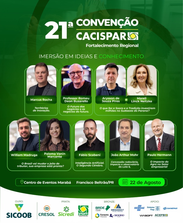 21ª Convenção da Cacispar: Um Evento Imperdível para o Sudoeste do Paraná